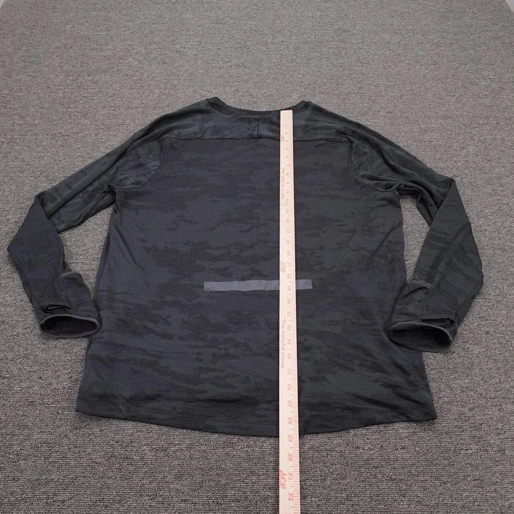 Nike Therma-FIT ADV Shirt Mens XL Black Camo Long Sleeve Running Thermal